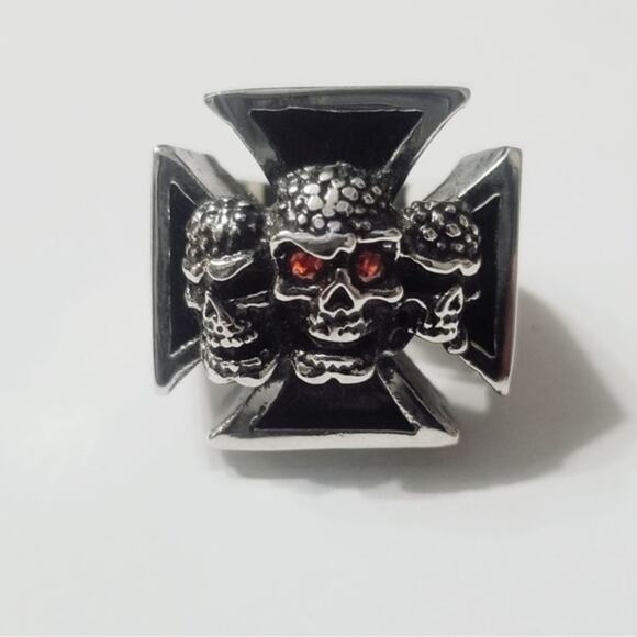 New stainless steel skull ring size 10 - Picture 2 of 3
